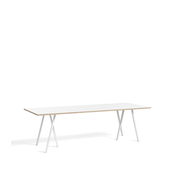 Loop Stand matbord - white laminate, 250cm, vitt stålstativ - HAY