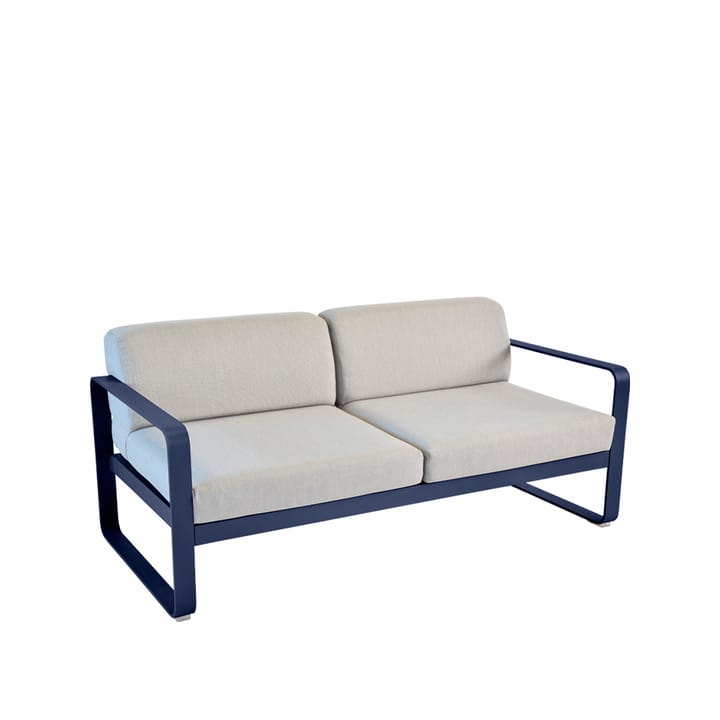 Bellevie 2-sits soffa - deep blue, flannel grey dyna - Fermob