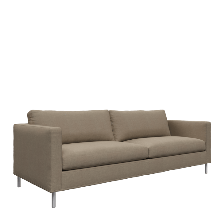Alex 2,5-sits soffa - tyg noah 18 mole, aluminiumben - Fogia