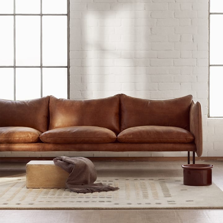 Tiki soffa 3-sits - Vintage rangers brun-svarta ben - Fogia