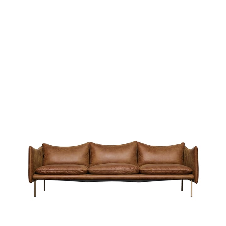 Tiki soffa 3-sits - Vintage rangers brun-svarta ben - Fogia