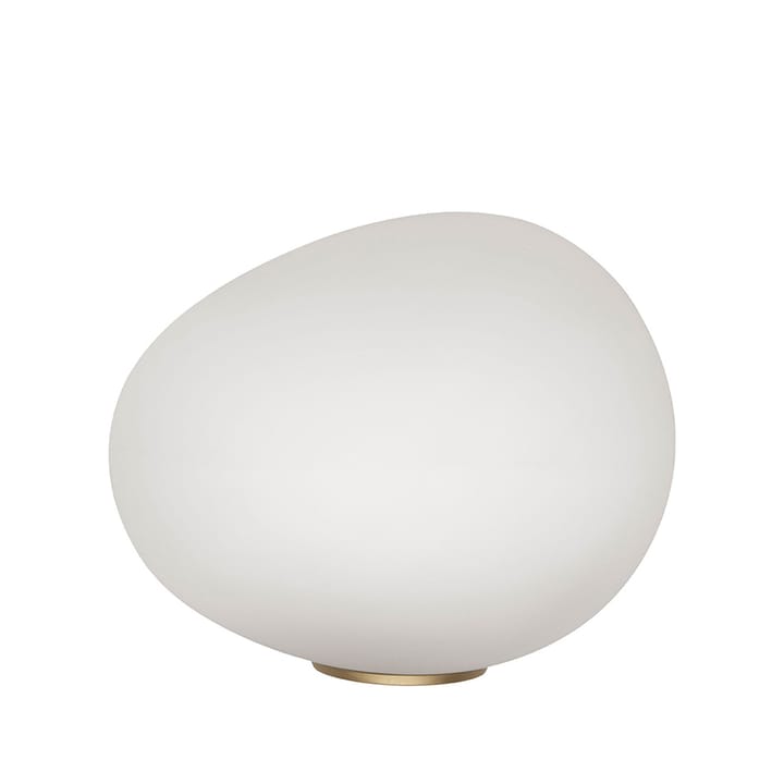 Gregg grande bordslampa - oro/bianco, guldfärgad lampfot - Foscarini