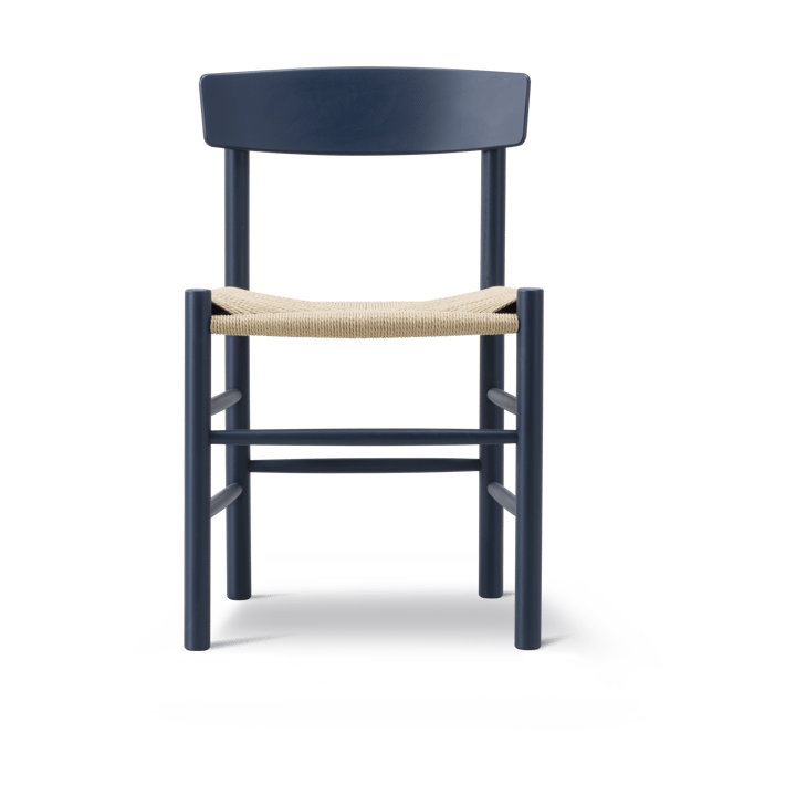 J39 stol - Indigo blue-flätad natur - Fredericia Furniture
