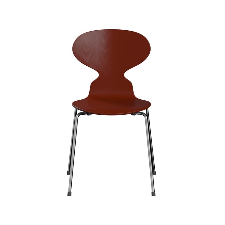 Myran 3101 stol - venetian red, målad ask, kromat stålstativ - Fritz Hansen