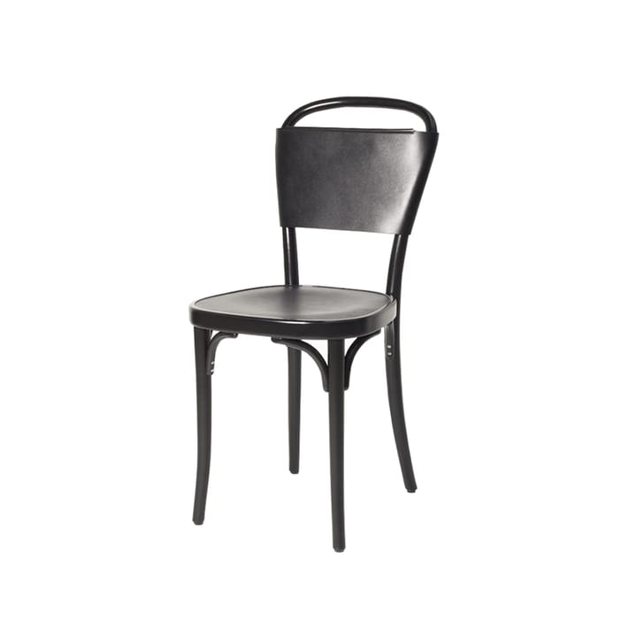 Vilda 3 stol läderklädd - Svartlackerad bok-Svart - Gemla
