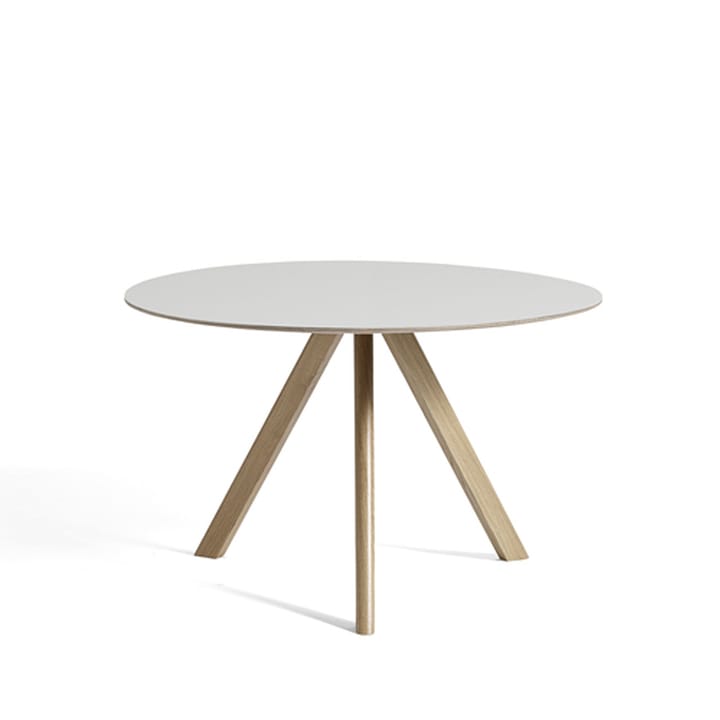 CPH20 Round matbord - Off white linoleum-ø120 cm-såpad ek - HAY
