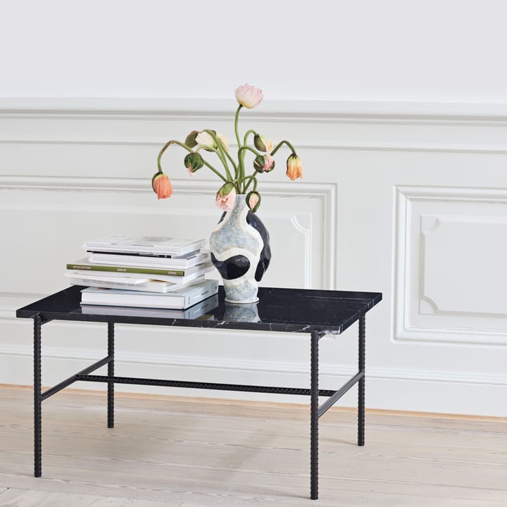 Rebar soffbord 100x104x33 cm - Svart marmor-svart stativ - HAY