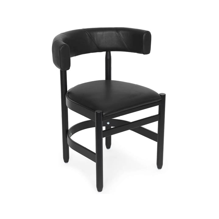 Botero karmstol - läder tärnsjö 8175 svart, svart askstativ - Källemo