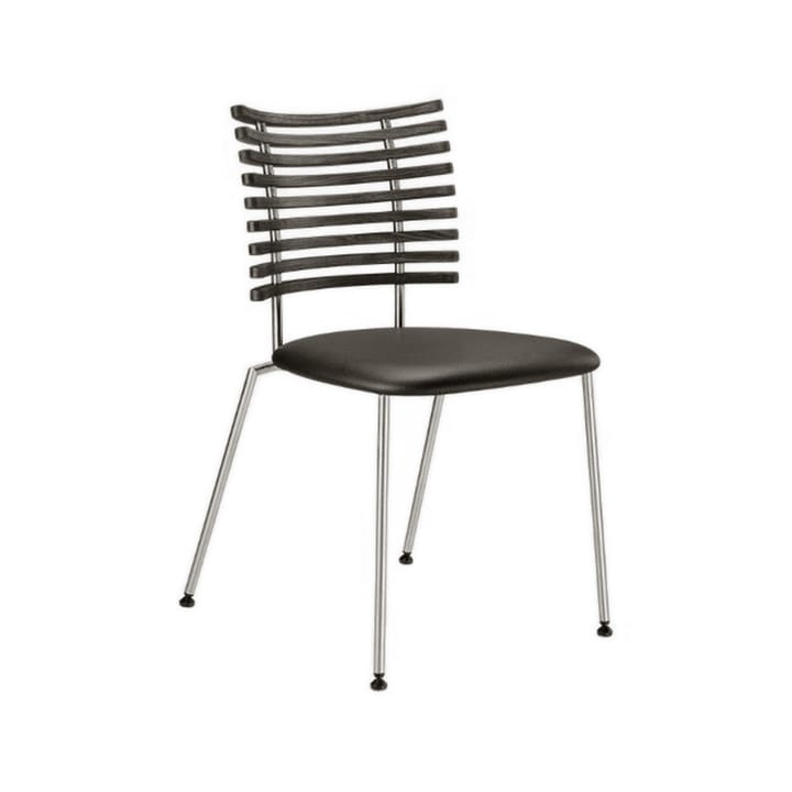 Tiger GM 4105 stol - läder select svart, rygg i svartbets ask, rostfritt stålstativ - Naver Collection