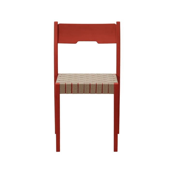 Arnold stol - sadelgjord -röd äggoljetempera - Tre Sekel Möbelsnickeri