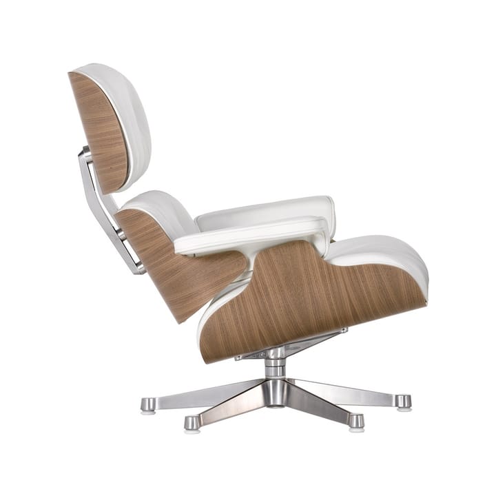 Eames Lounge Chair classic Leather premium F - 72 snow-white pigm.walnut - Vitra