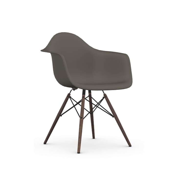 Eames Plastic Armchair RE DAW stol - 56 granite grey-dark maple - Vitra