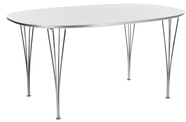 Superellips matbord från Fritz Hansen är ett riktigt klassiskt matbord utformat för både små och stora sällskap. Superellips finns i flera storlekar och är enkelt att kombinera med valfria stolar tack vare sitt minimalistiska och stilrena uttryck.