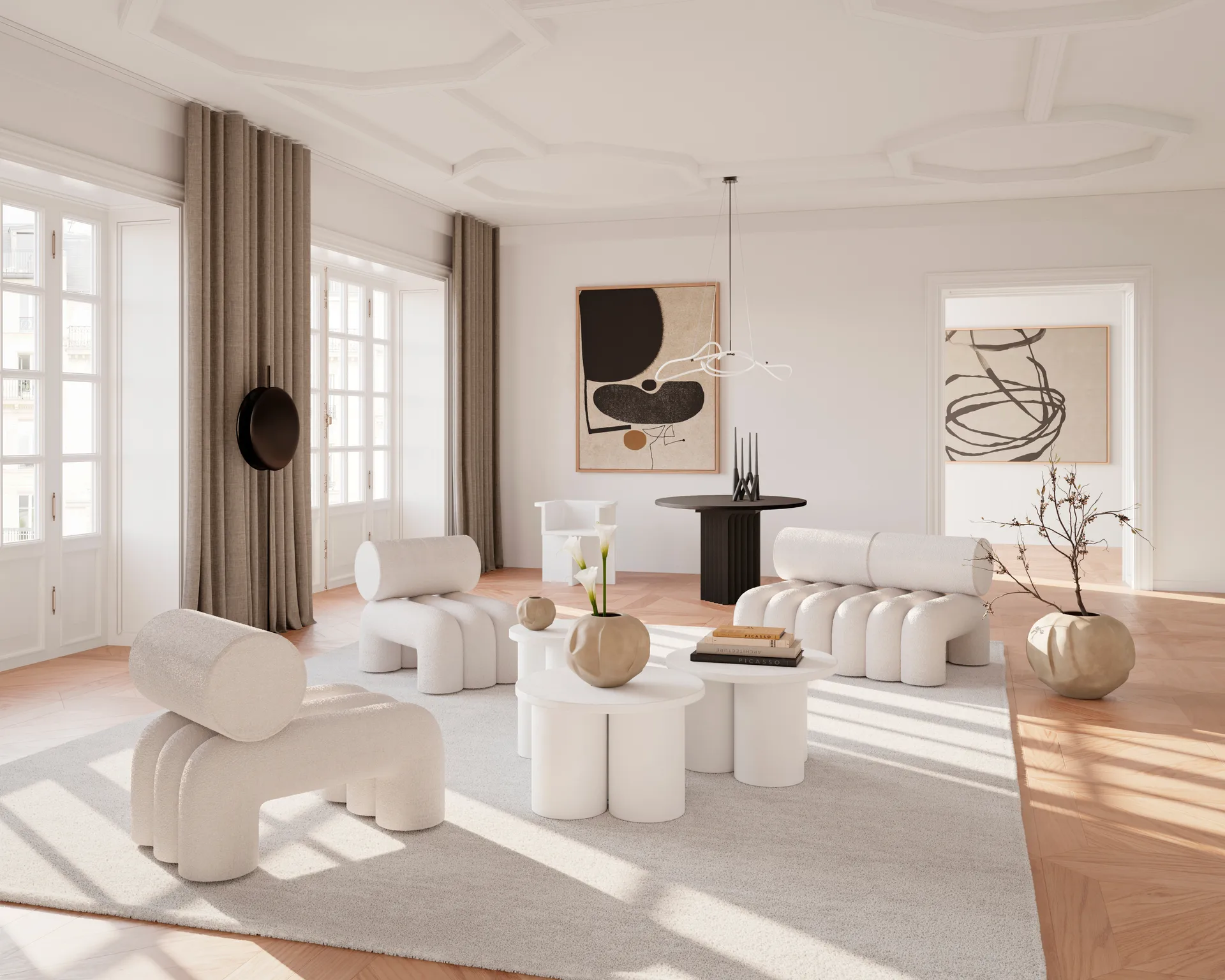 Arc matbord Ø120 cm, Coffee black oak 101 Copenhagen