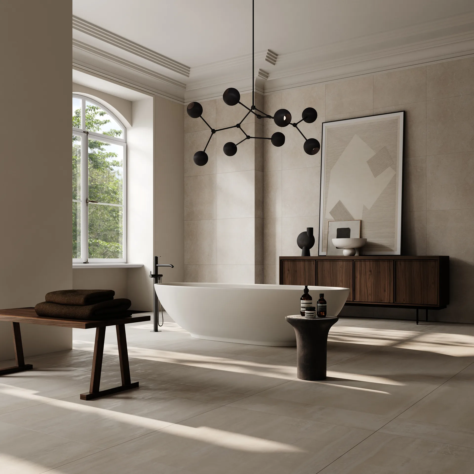 Drop Chandelier Globe takkrona, Burned black 101 Copenhagen