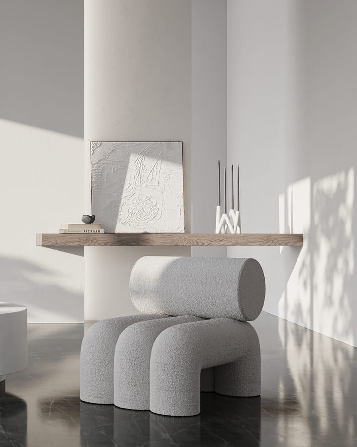 Foku Chair loungefåtölj, Bouclé 101 Copenhagen