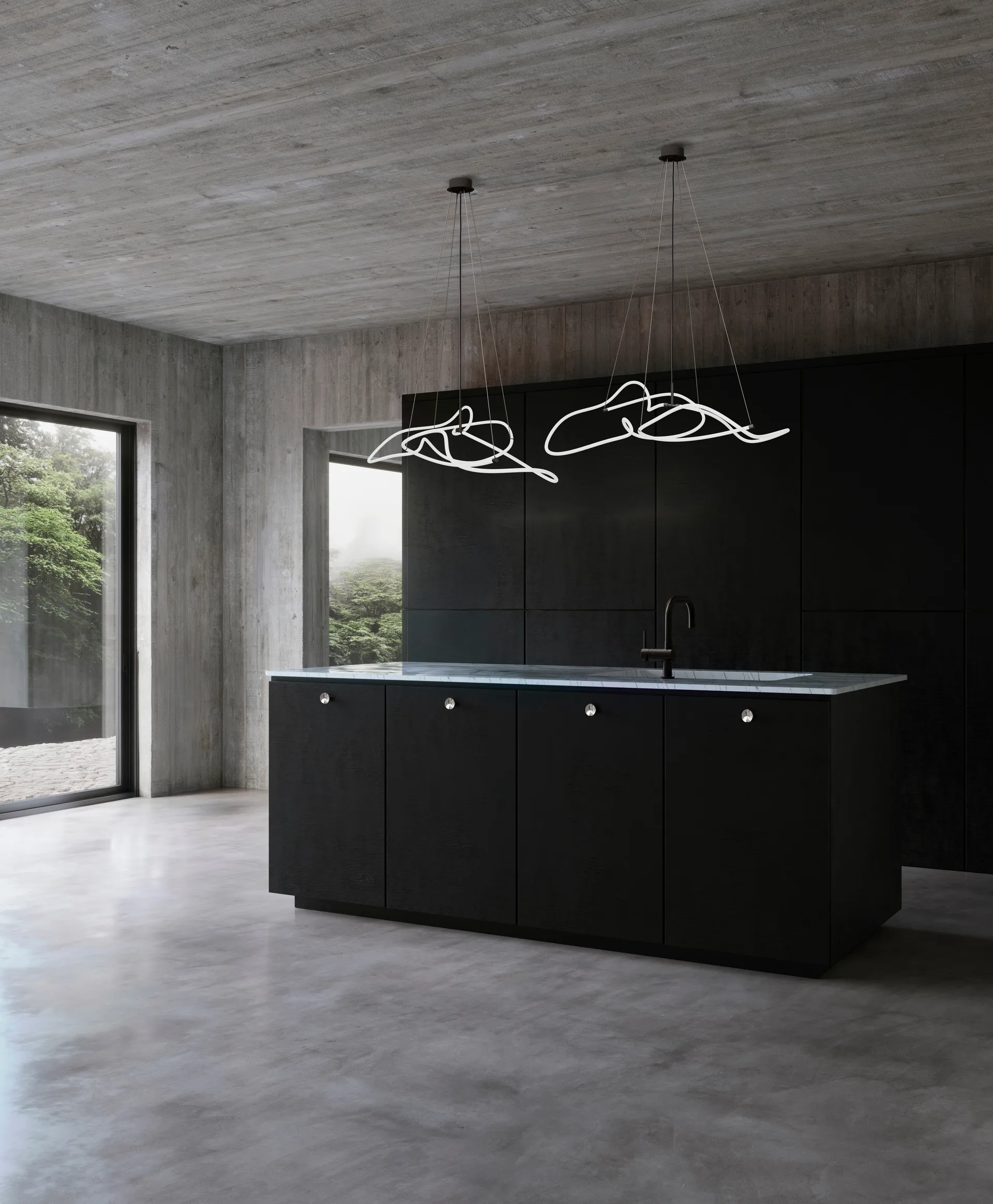 Ghost Chandelier mini taklampa, Burned black 101 Copenhagen