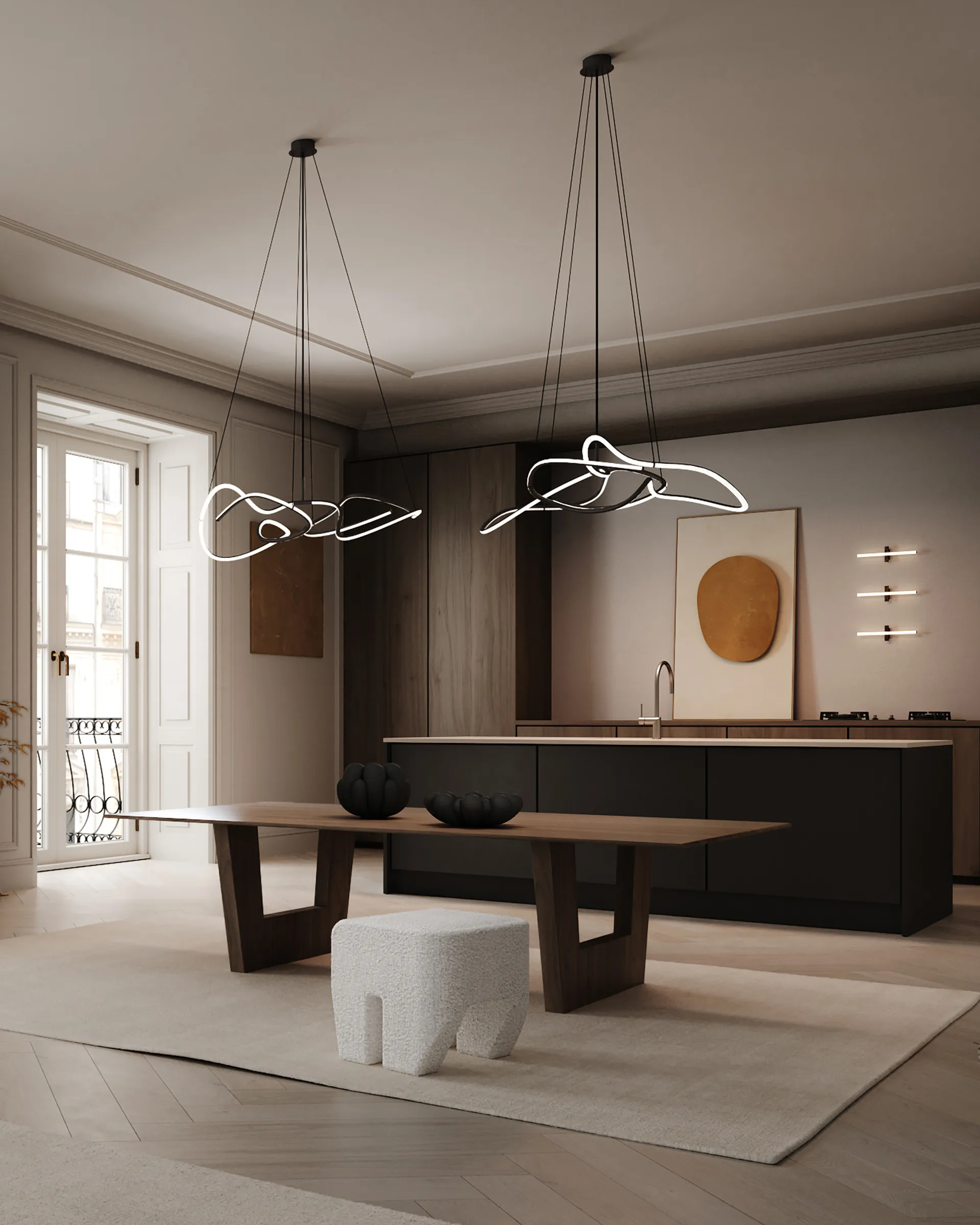 Ghost Chandelier mini taklampa, Burned black 101 Copenhagen