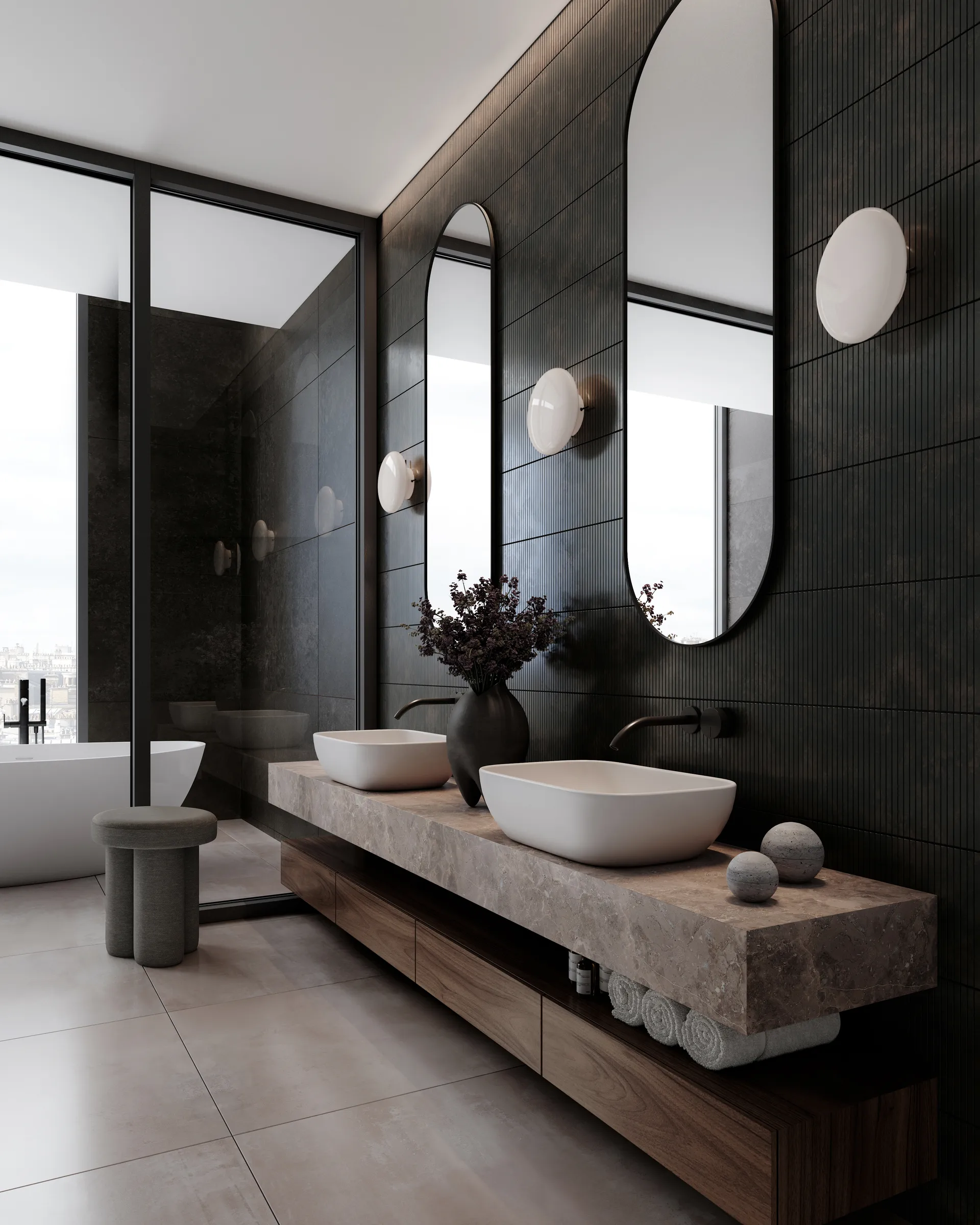 Hikari vägglampa, Opal White, Ø24 cm 101 Copenhagen