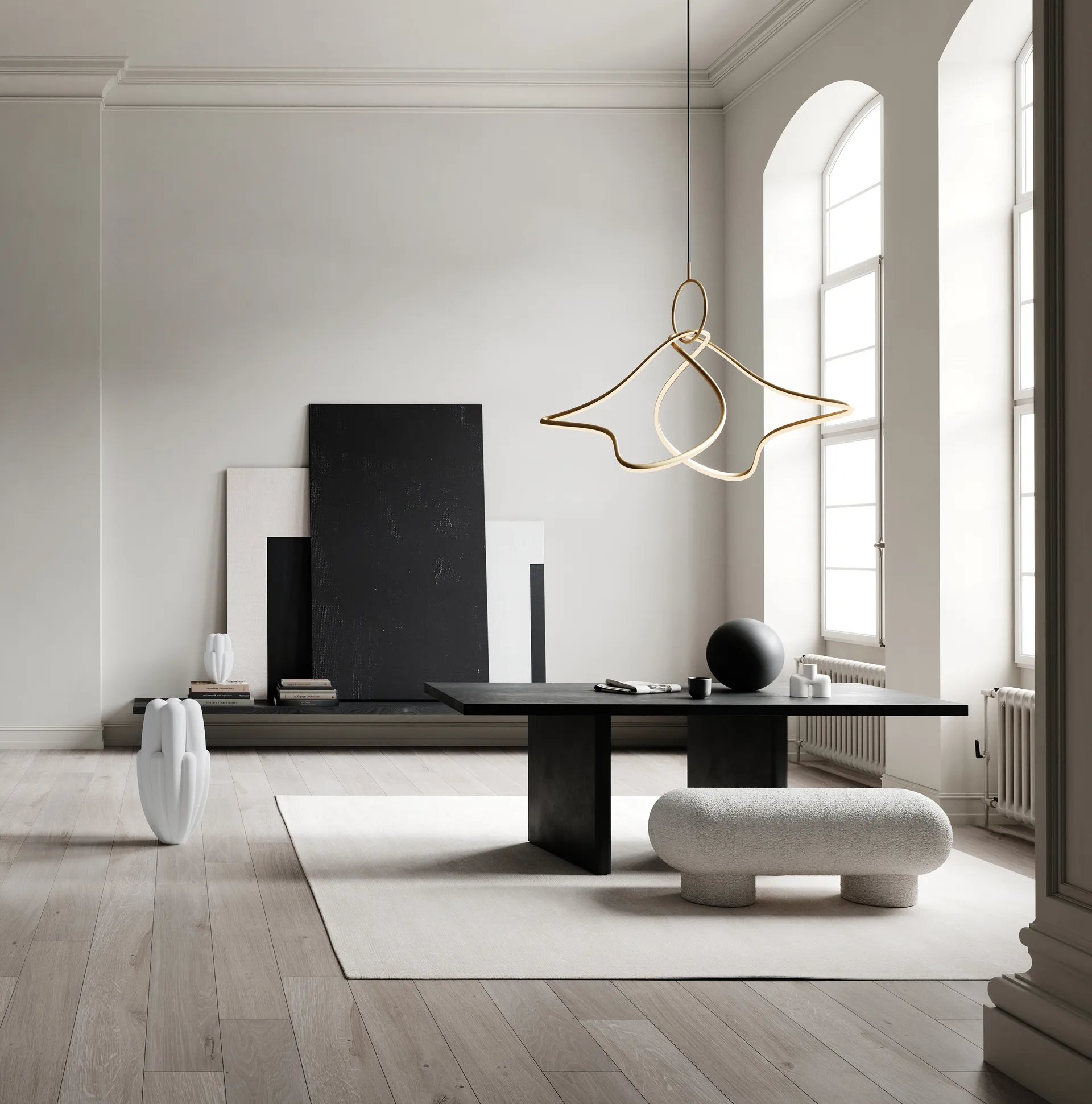 Kumo Chandelier Big takkrona, Brass 101 Copenhagen