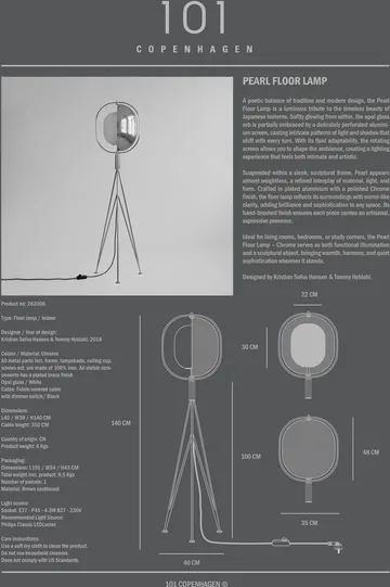 Pearl golvlampa - Chrome - 101 Copenhagen