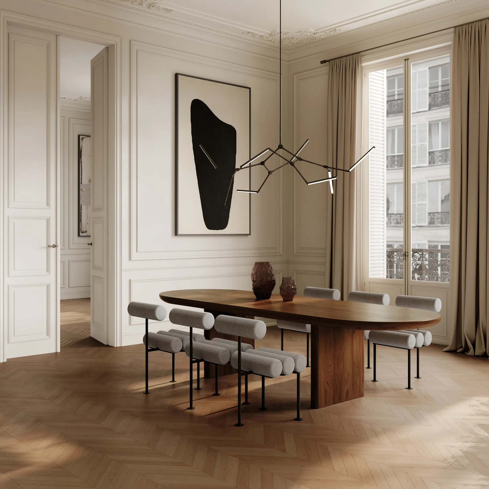 Stick chandelier takkrona, Bronze 101 Copenhagen