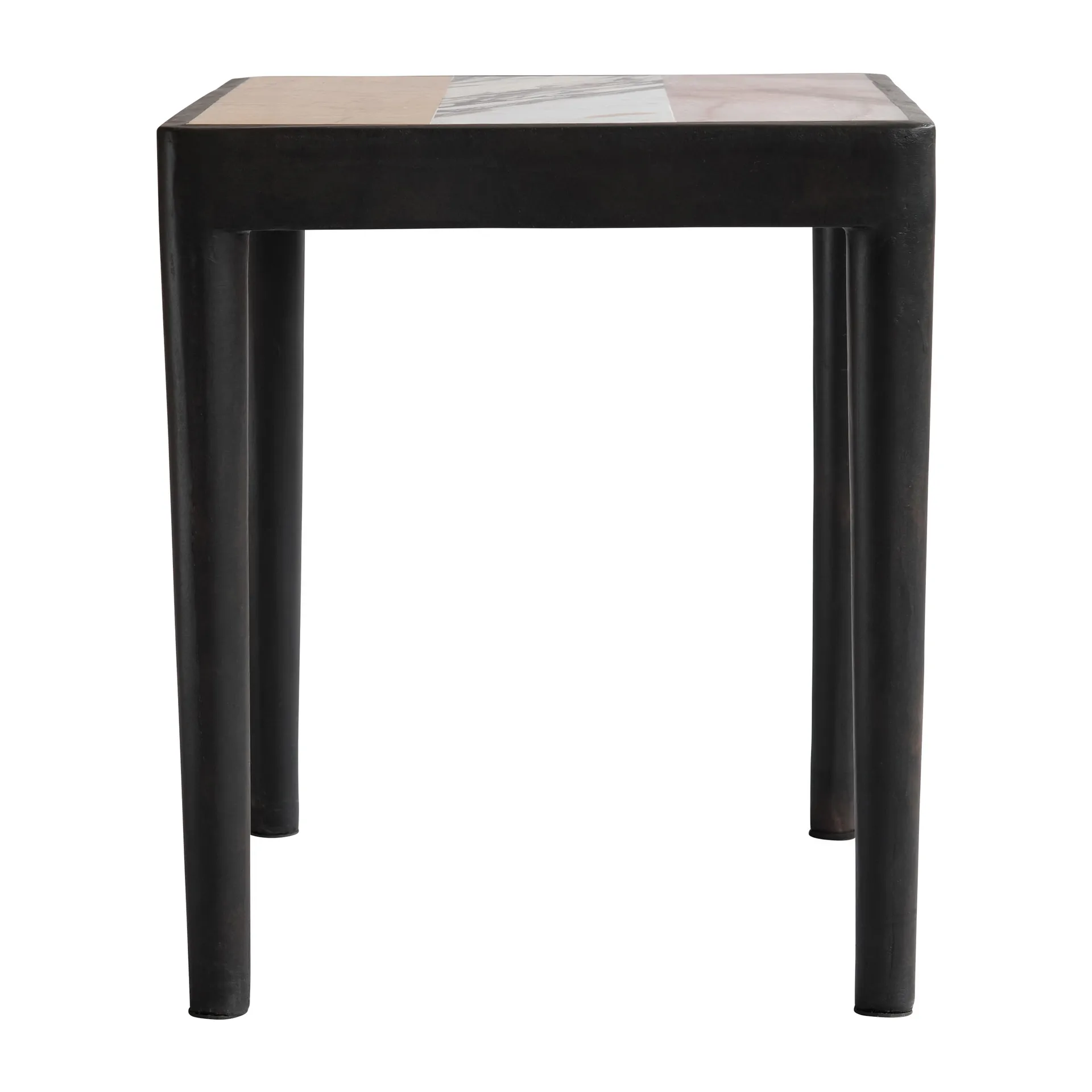 Tairu bord 38x38 cm striped, Peach-Calacatta-Yellow 101 Copenhagen