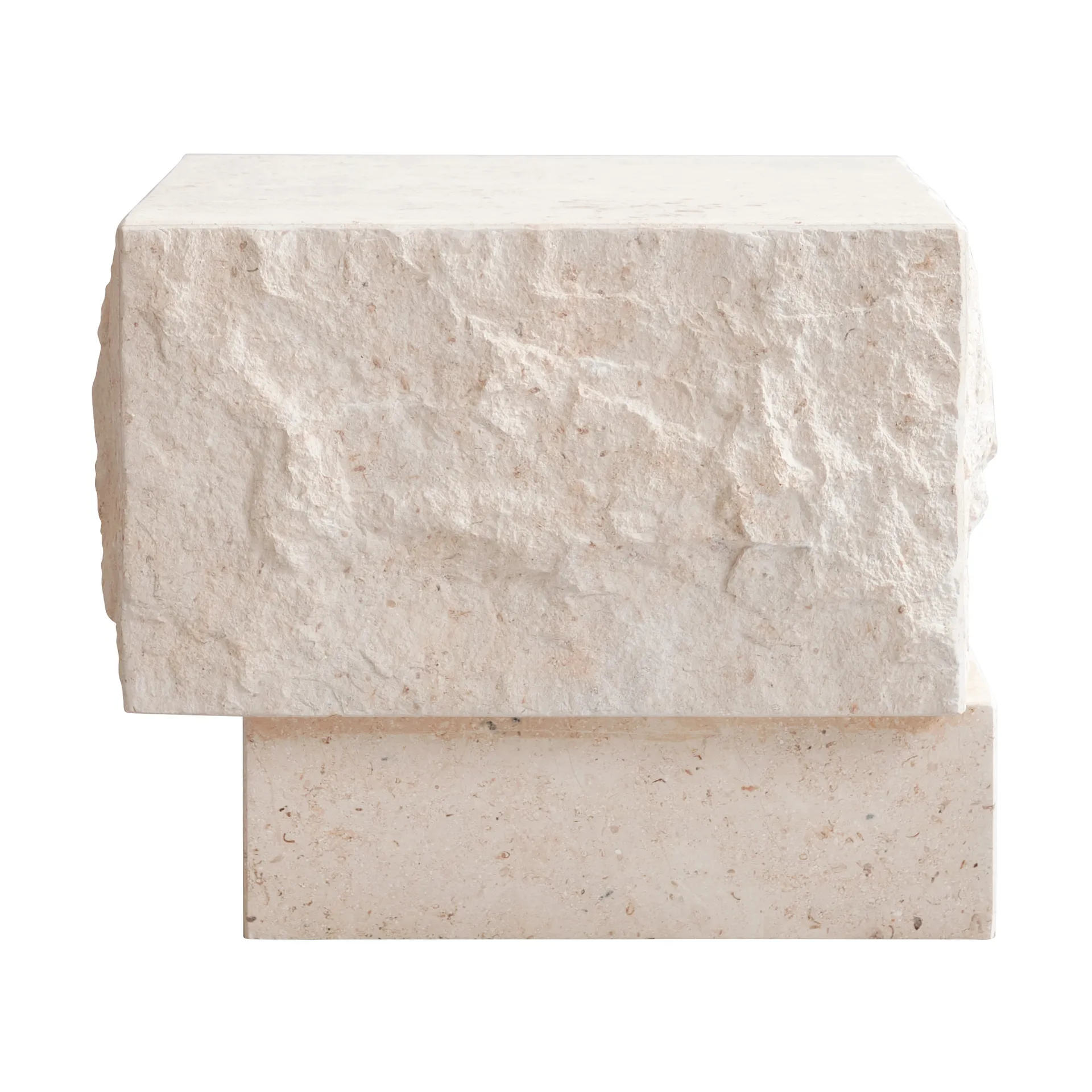 Temple sidobord low 42x40 cm, Chrome-limestone 101 Copenhagen