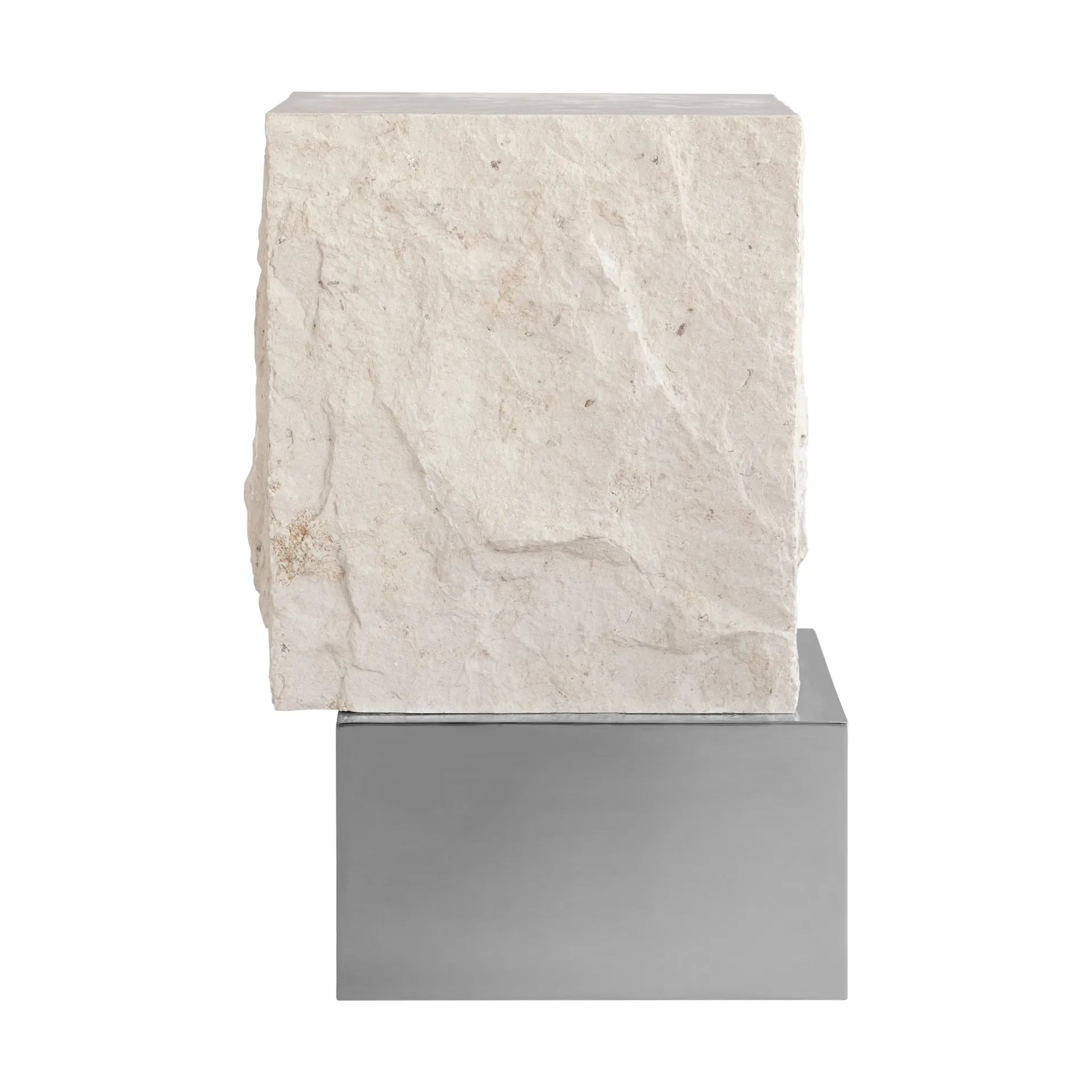 Temple sidobord tall 50x33 cm, Chrome-limestone 101 Copenhagen