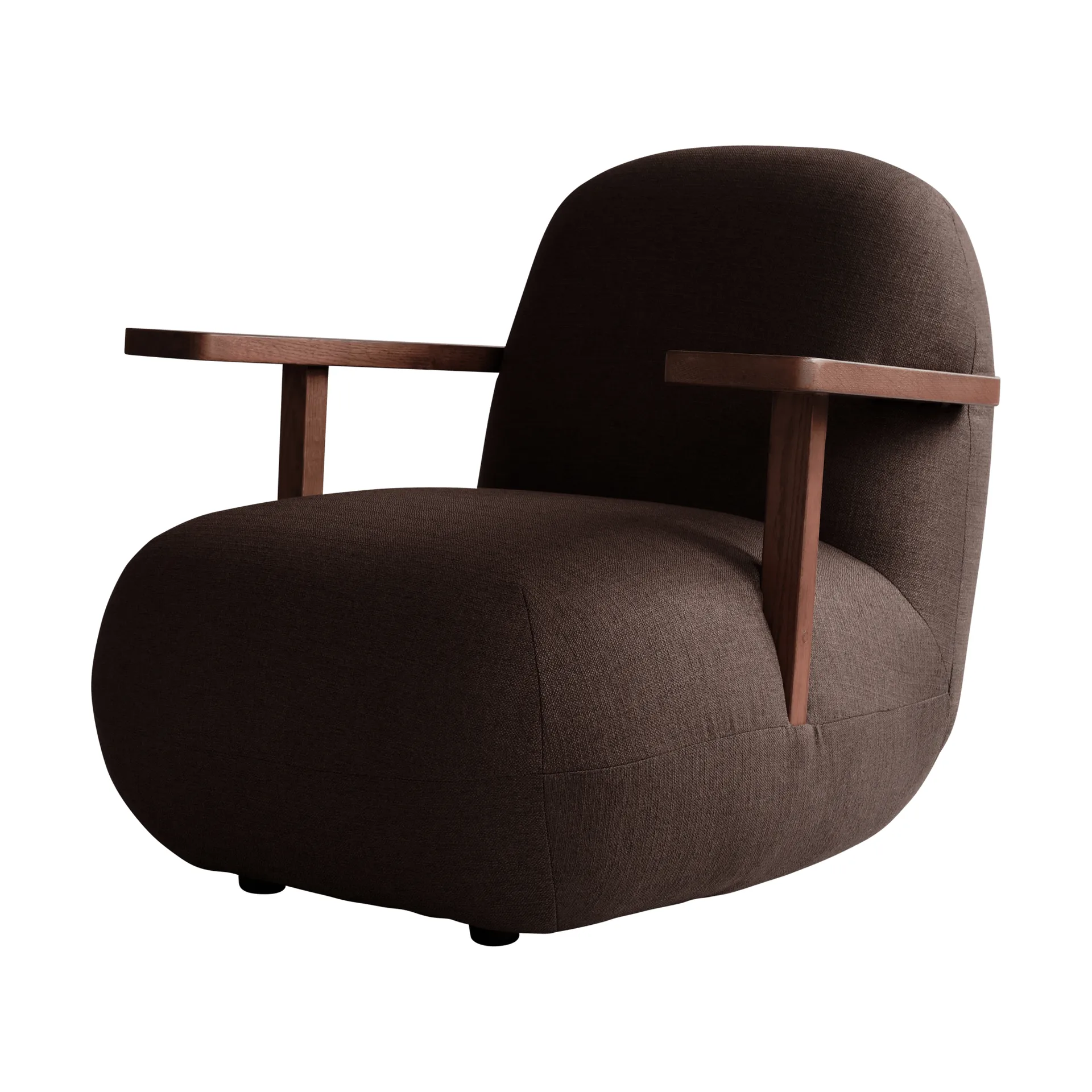Toe chair fåtölj med armstöd, Classic brown oak-dark brown 101 Copenhagen
