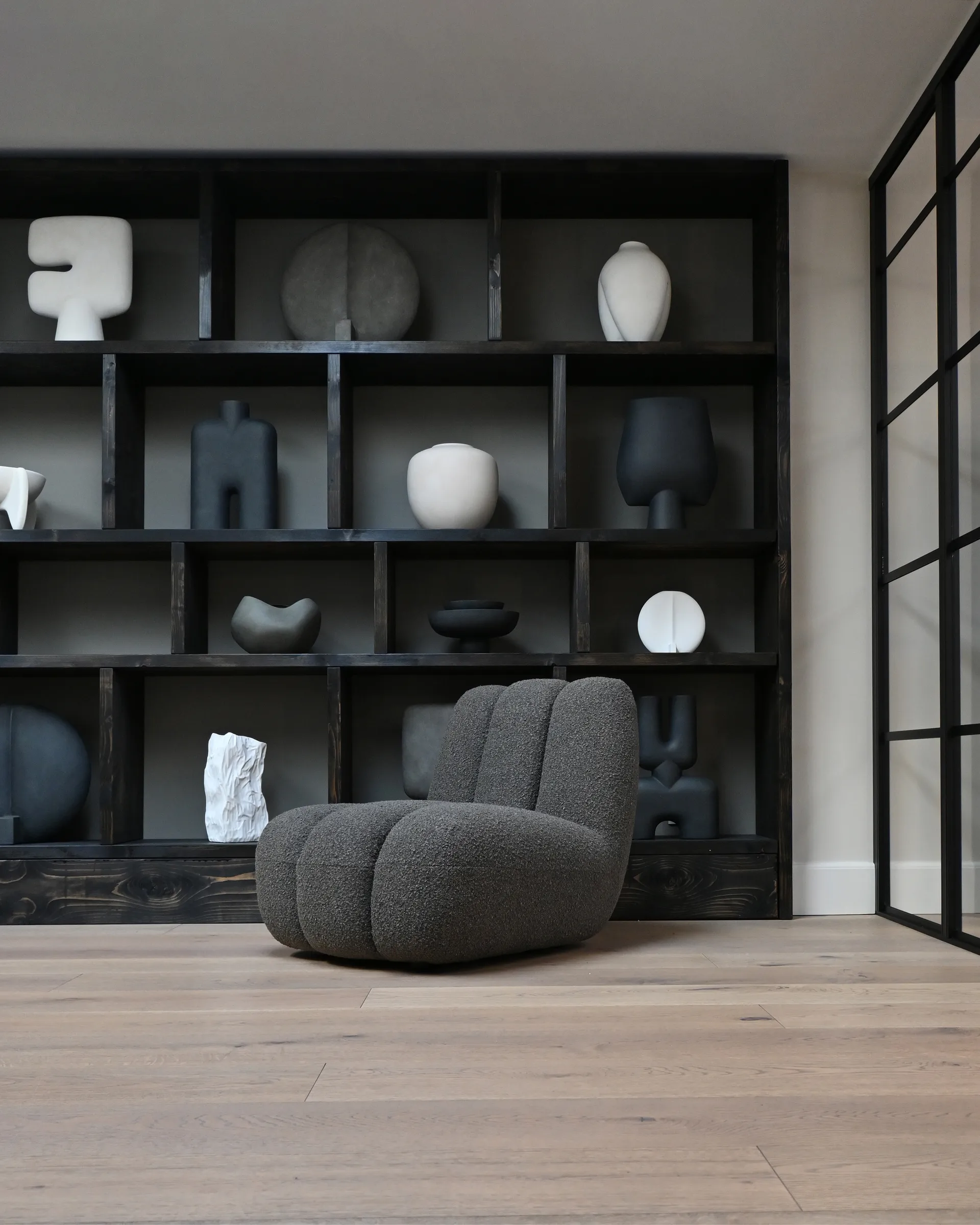 Toe loungefåtölj bouclé, Deep taupe 101 Copenhagen