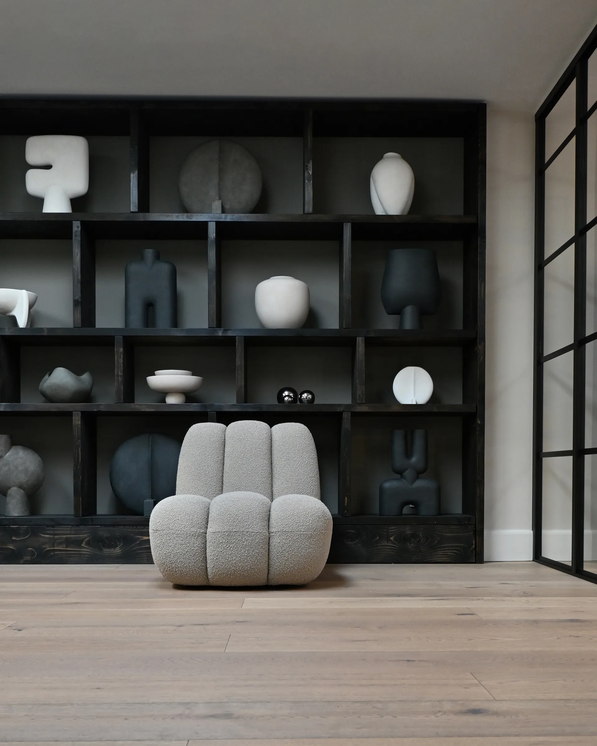 Toe loungefåtölj bouclé, Smoked sand 101 Copenhagen