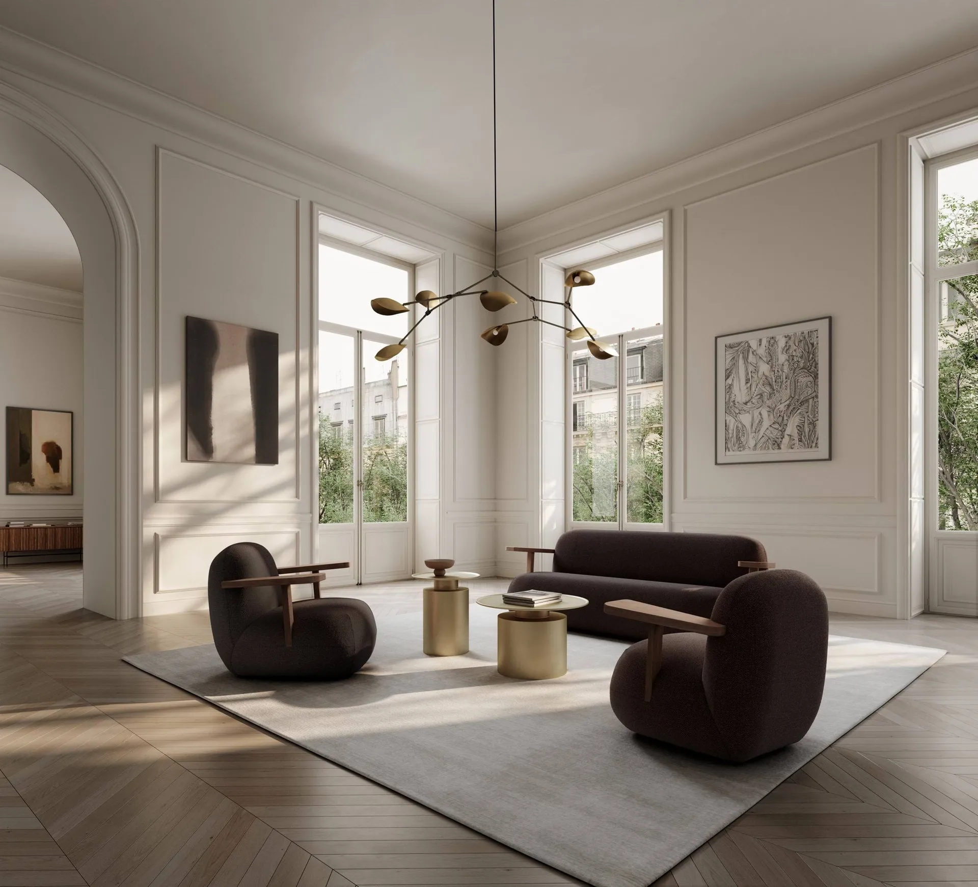 Toe Sofa, Classic brown oak-dark brown 101 Copenhagen