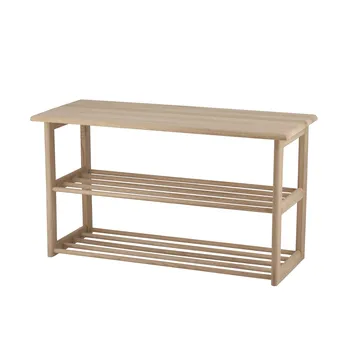 Bäckebo skohylla med sits - Ek, 80x48x30 cm - 1898