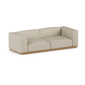 Bergsdal soffa - Bern Beige 0341-ekbetsad ask, 3-sits - 1898