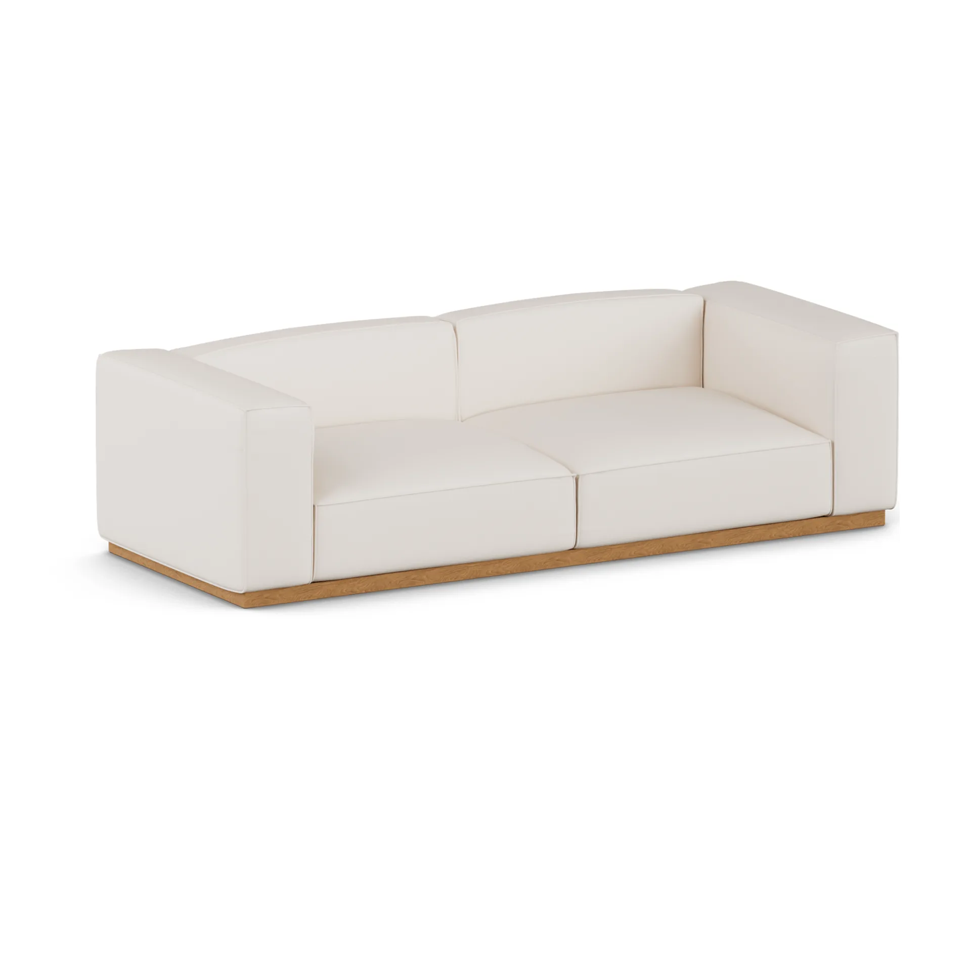 Bergsdal soffa, Caleido Beige 9600-ekbetsad ask, 3-sits 1898