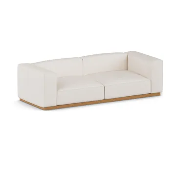 Bergsdal soffa - Caleido Beige 9600-ekbetsad ask, 3-sits - 1898