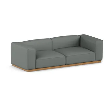 Bergsdal soffa - Caleido Grey 1240-ekbetsad ask, 3-sits - 1898