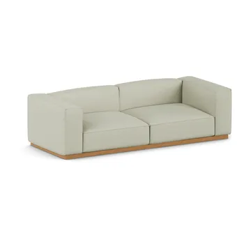 Bergsdal soffa - Luiza Beige 3981-ekbetsad ask, 3-sits - 1898