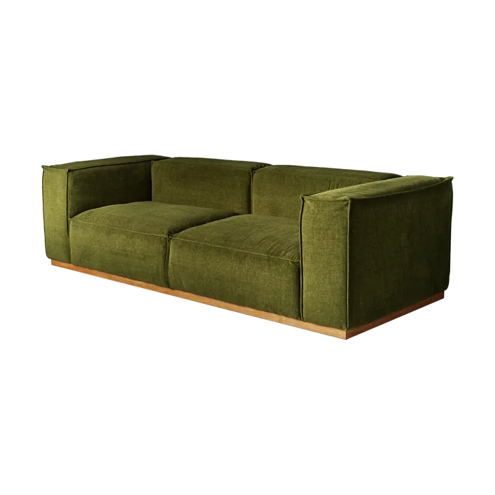 Bergsdal soffa - Luiza Green 3975-ekbetsad ask, 3-sits - 1898