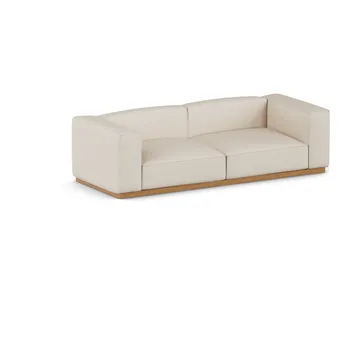 Bergsdal soffa - Same Beige 6670-ekbetsad ask, 3-sits - 1898