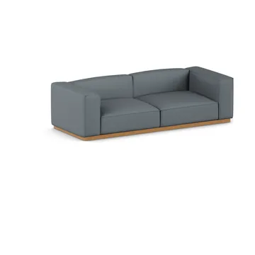 Bergsdal soffa - Same Blue 6678-ekbetsad ask, 3-sits - 1898