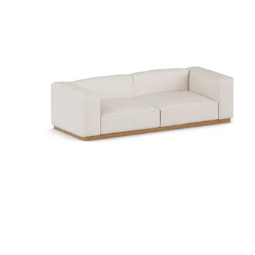 Bergsdal soffa - Same Off White 6671-ekbetsad ask, 3-sits - 1898