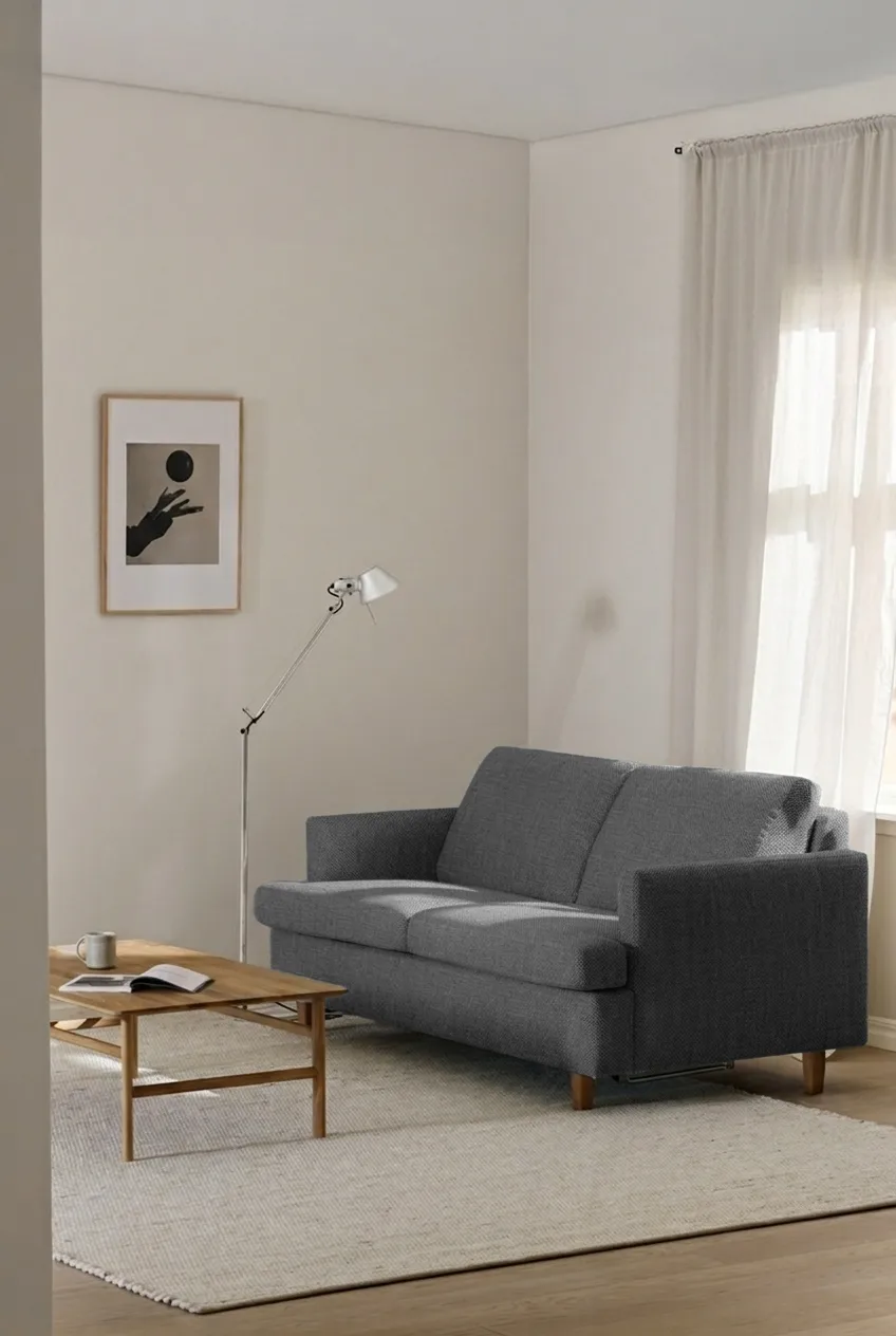 Binga 2,5-sits bäddsoffa, Caleido Grey 1240-ek 1898
