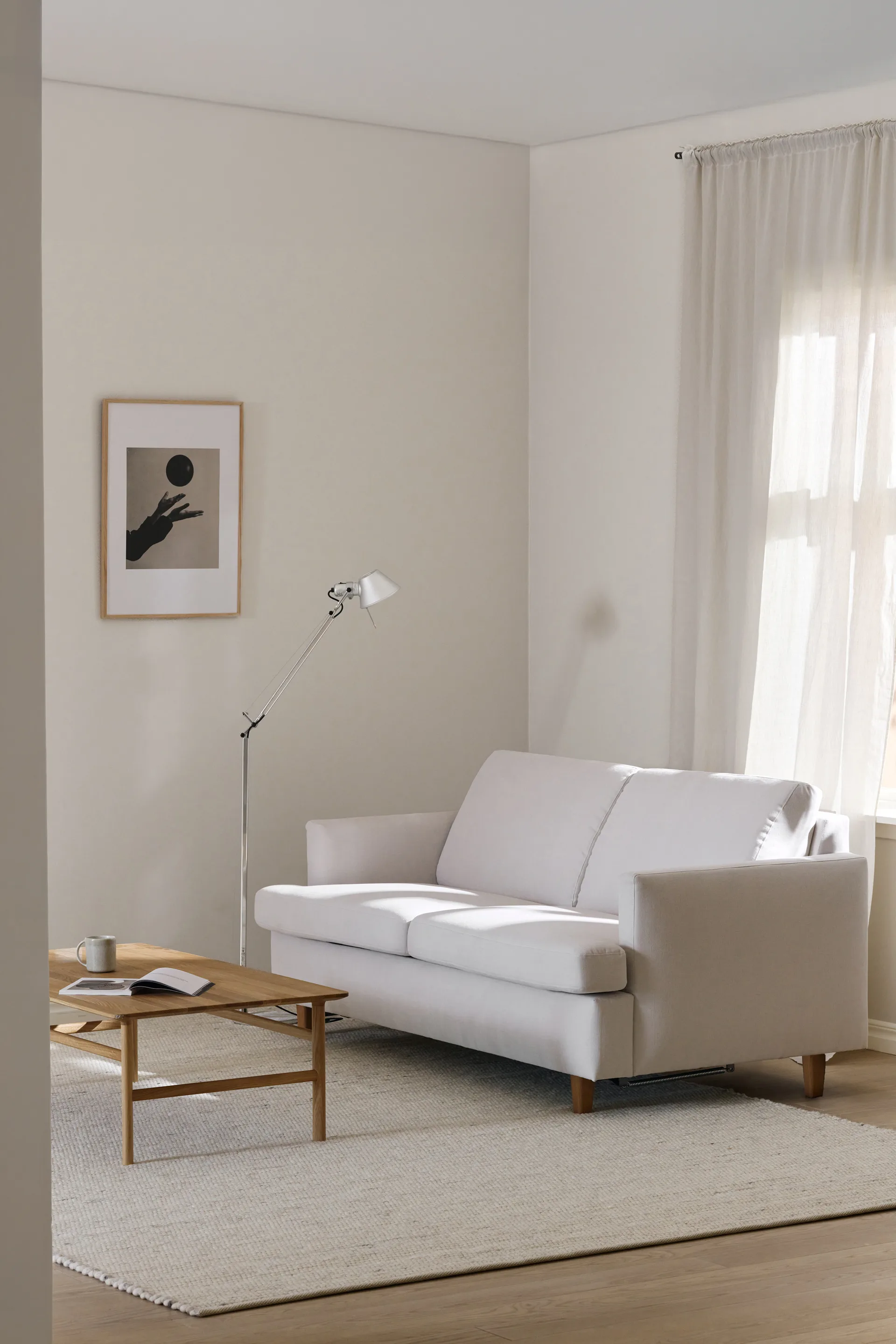 Binga 2,5-sits bäddsoffa, Oslo Nature 1540-mörkbetsad ask 1898