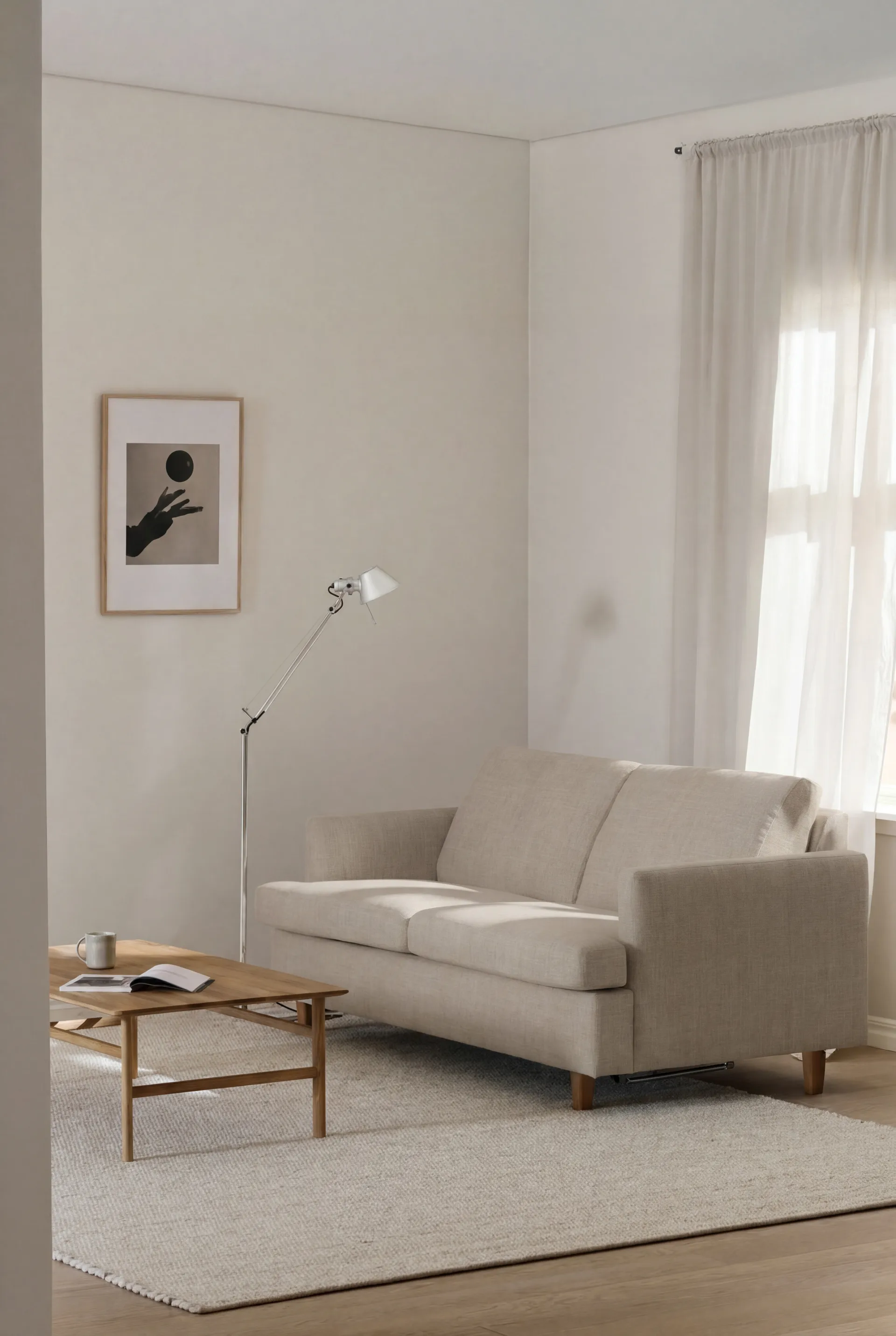 Binga 2,5-sits bäddsoffa, Same Beige 6670-ek 1898