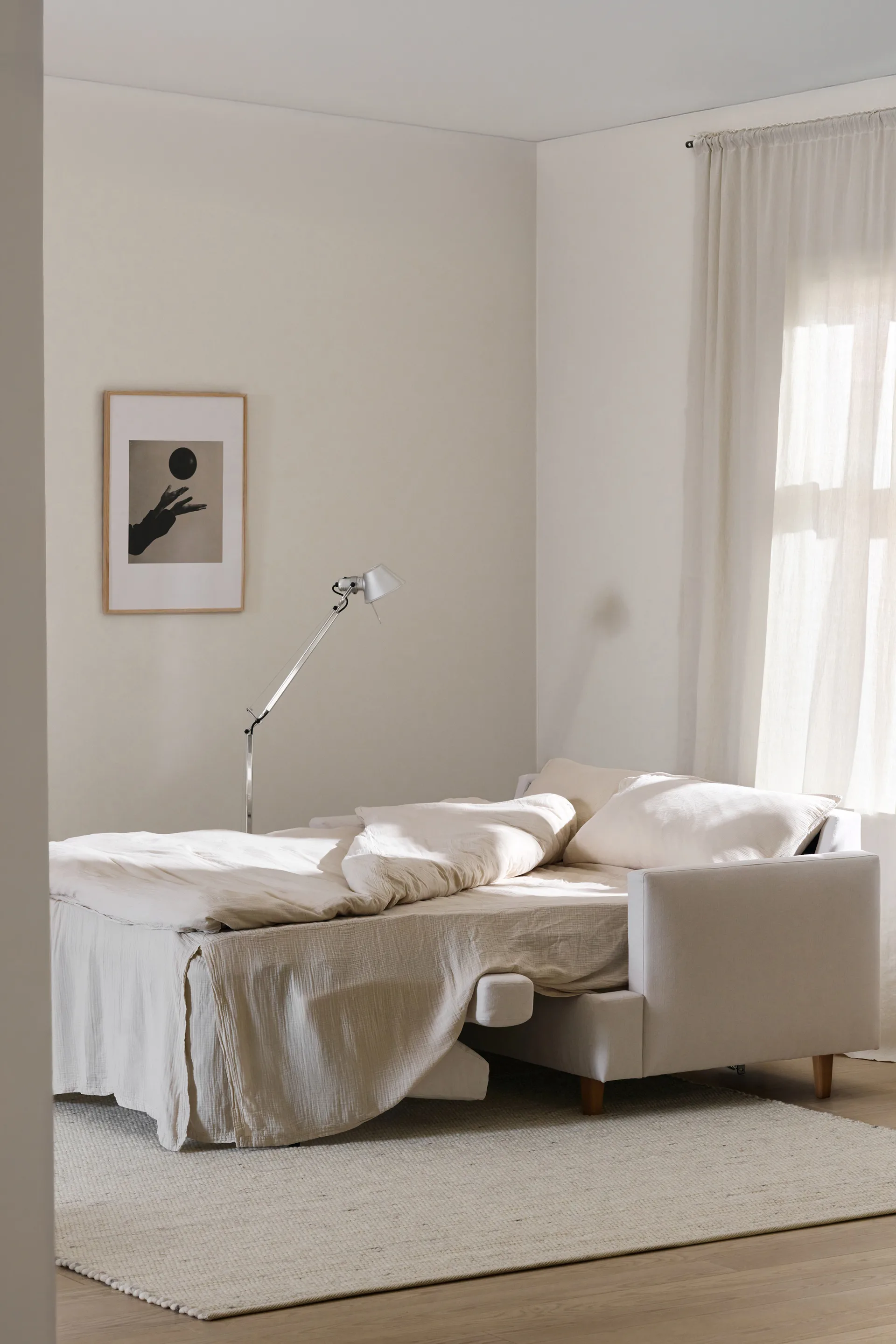 Binga 2,5-sits bäddsoffa, Same Forest 6677-mörkbetsad ask 1898