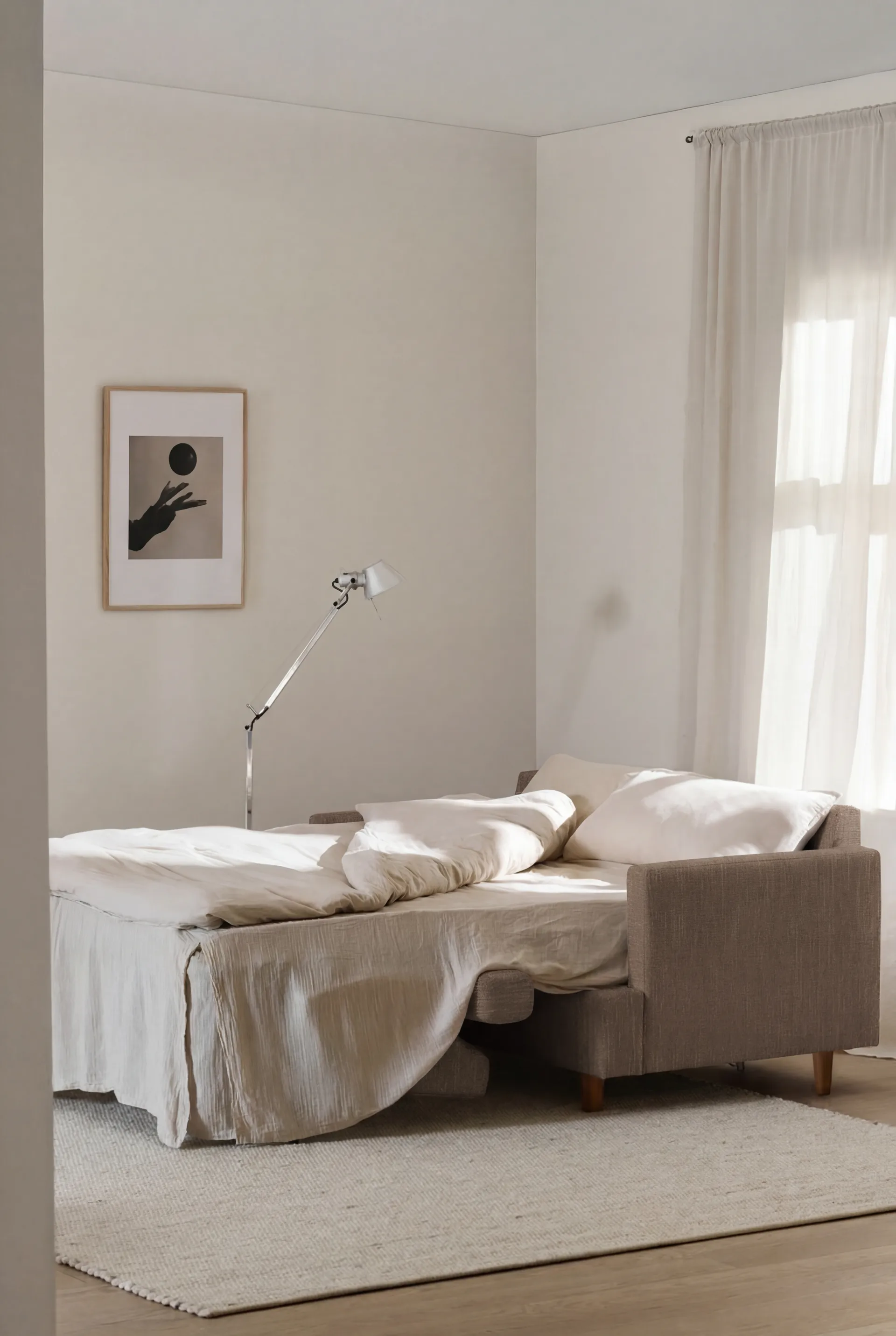 Binga 2,5-sits bäddsoffa, Same Mole 6674-mörkbetsad ask 1898