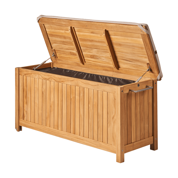 Bjärknäs dynbox med hjul S 130x50x60 cm, Teak 1898
