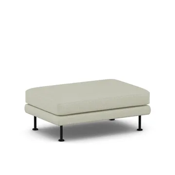 Bredhult fotpall - Luiza Beige 3981-svart stål - 1898